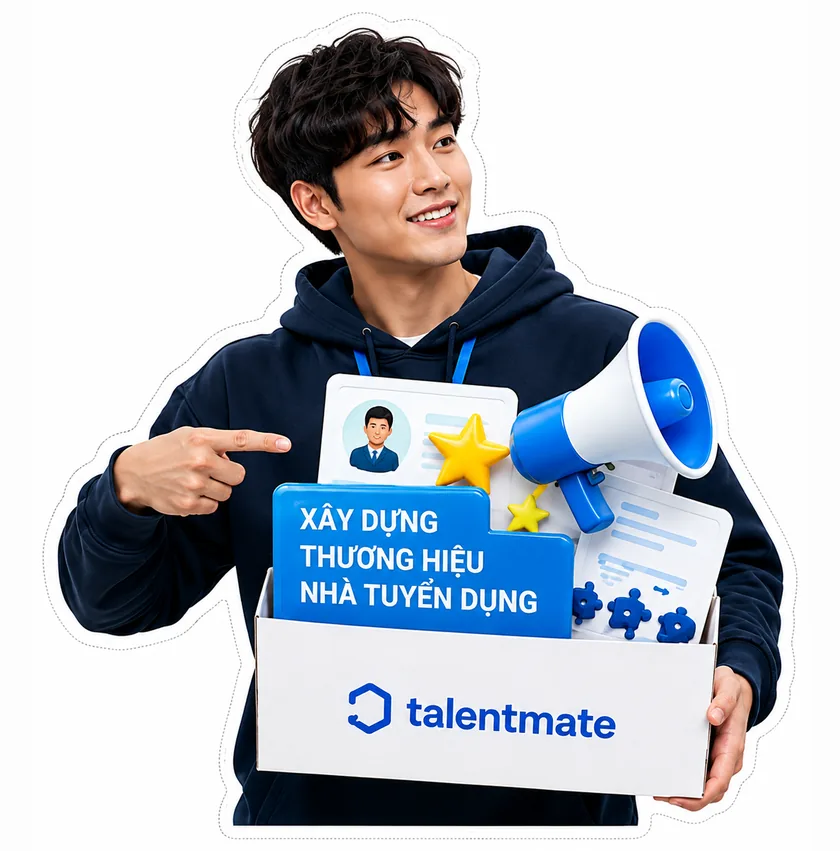Chuyên viên Talentmate với loa và ngôi sao: xây dựng thương hiệu nhà tuyển dụng